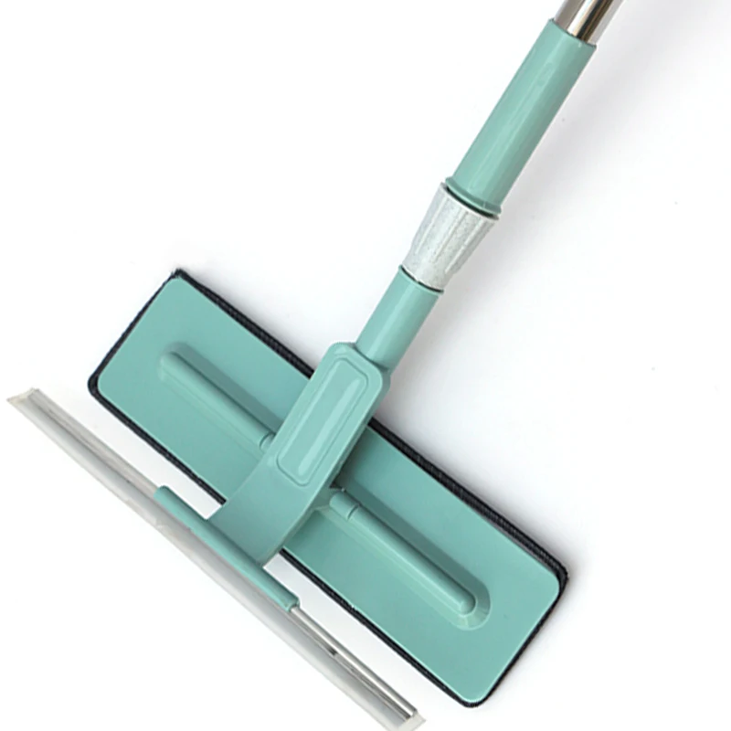 360 Rotating Easy to Assemble Long Telescopic Pole Microfiber Mop Window Mops Glass Squeegees
