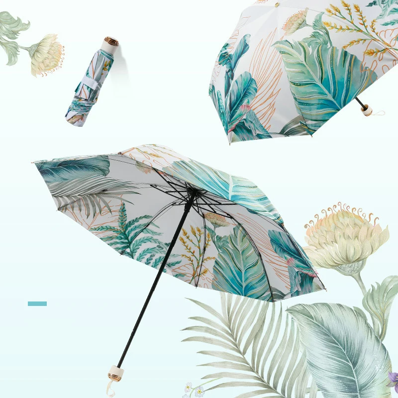DD2453 UV Folding Umbrellas - Summer Vinyl Girls Sun Paraguas