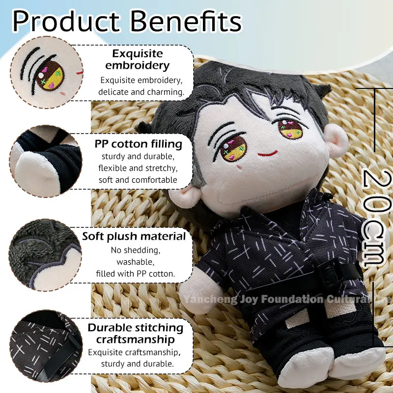 Custom Cartoon Cotton Doll 20cm Story Character Doll Kpop Idol Anime Plush Doll Figure Toys With Clothes