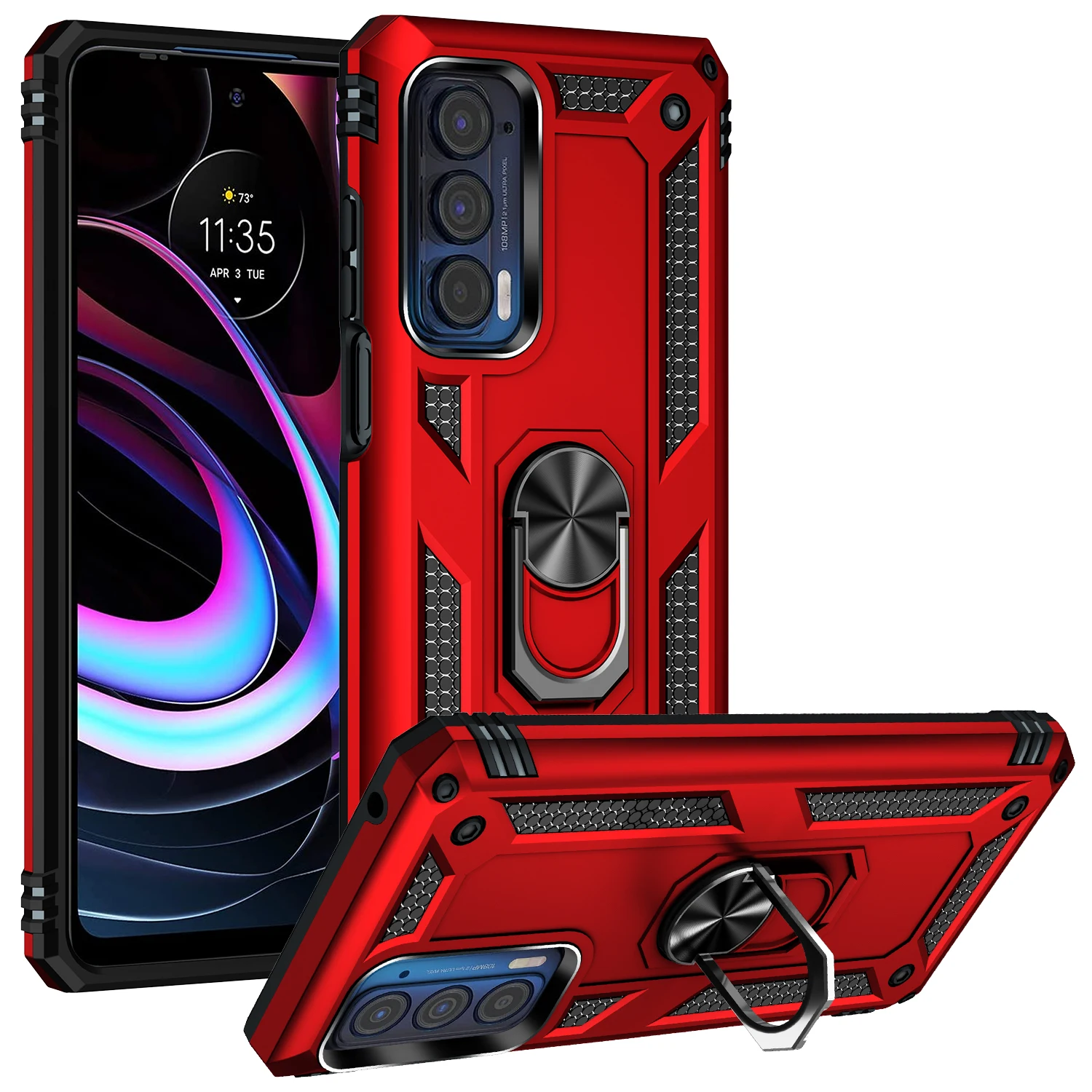 Metal Magnet Shockproof Phone Case for Motorola Edge 2021 Metal Magnet Shockproof Phone Case for Motorola Edge 2021