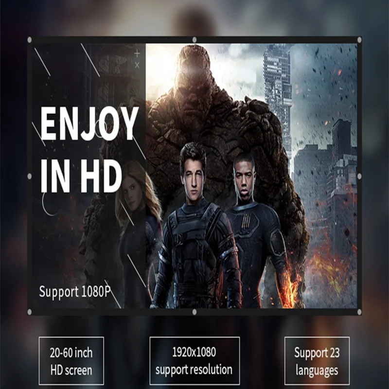 
Светодиодный экран 1092X1080p проектор 10 Вт 24 Вт расход светодиодный проектор 300 дюймов экран мини проекторы для продажи 