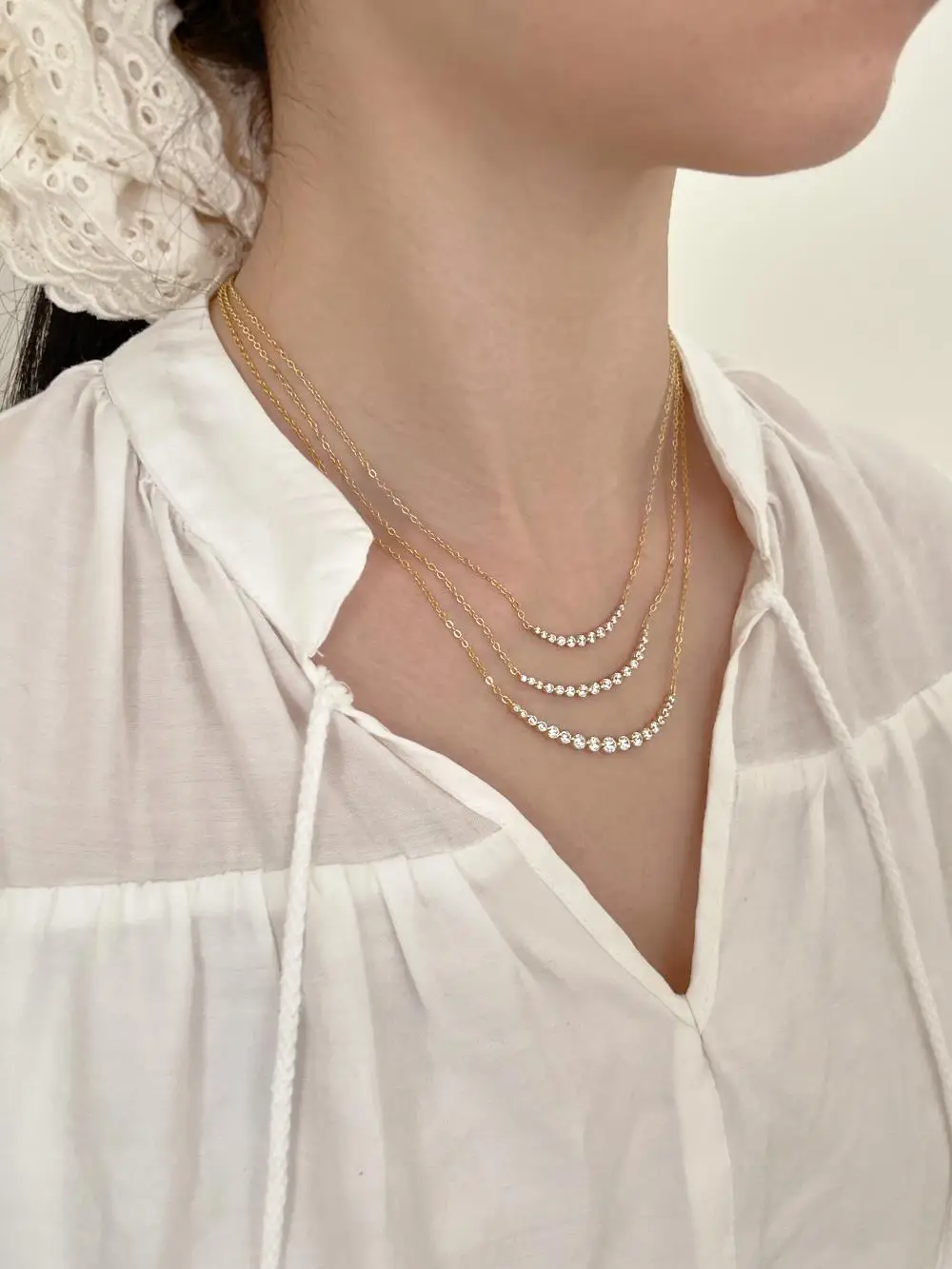 KAKODIY 5A Zirconia Chain 925 Sterling Silver Fine Jewelry Luxury 14K Gold Plated Stackable Necklace detail 8