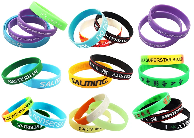 Wholesale Custom Your Own Rubber Bracelet Wristband With Promotional ...