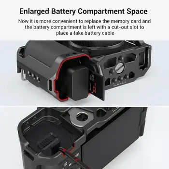 SmallRig Camera Cage with Built-in Quick Release Plate for Arca-Swiss  Cold Shoe for Sony ZV-E10 - 3531B detail image