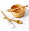 bamboo bowl spoon spatula and brush set