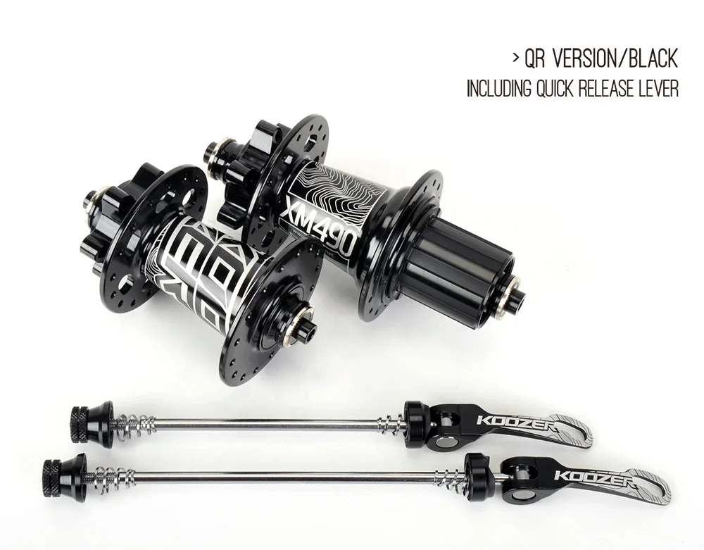 KOOZER XM490 32ホール XD ブラック CNC アルミニウム マウンテンバイク ディスクブレーキ フロントハブ 5x100mm リアハブ  5x135mm QR Shimano 8-11Sに対応 (黒) - cwaenergia.com.br
