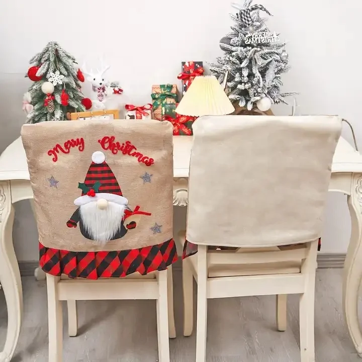 Kitchen Accessories Holiday Chair Back Gnome Chair Covers Chair Seat Cover  Christmas Decorations Xmas Party Supplies - AliExpress