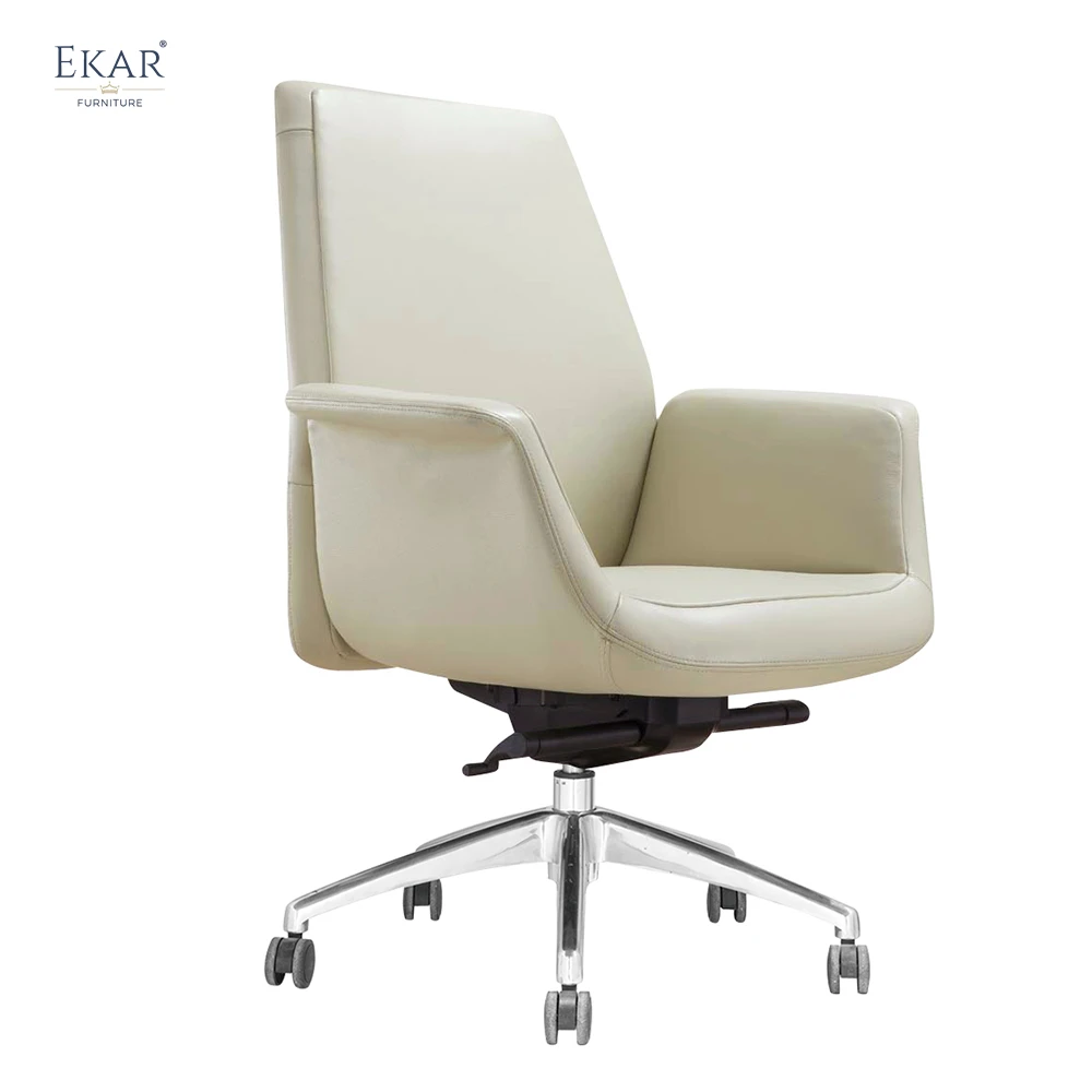 Premium Italian Imported Top-Grain Leather Office Chair - Exquisite Texture, Durability, and Breathability manufacture