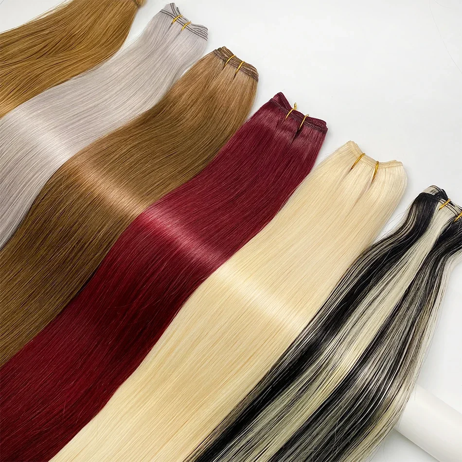 Steil Menselijk Haar Bundels Haarextensies Voor Vrouwen 613 99j 30 Inch Zwart Effen Kleur Ruwe Braziliaanse Vlecht 100% Menselijk Haar_voghion.com