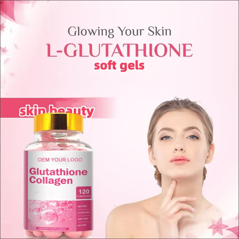 Aeglewell OEM 5000mg Glutathione Collagen Capsule CAPSULES Private Label  Skin Whitening Glutathione Softgel Collagen Supplements