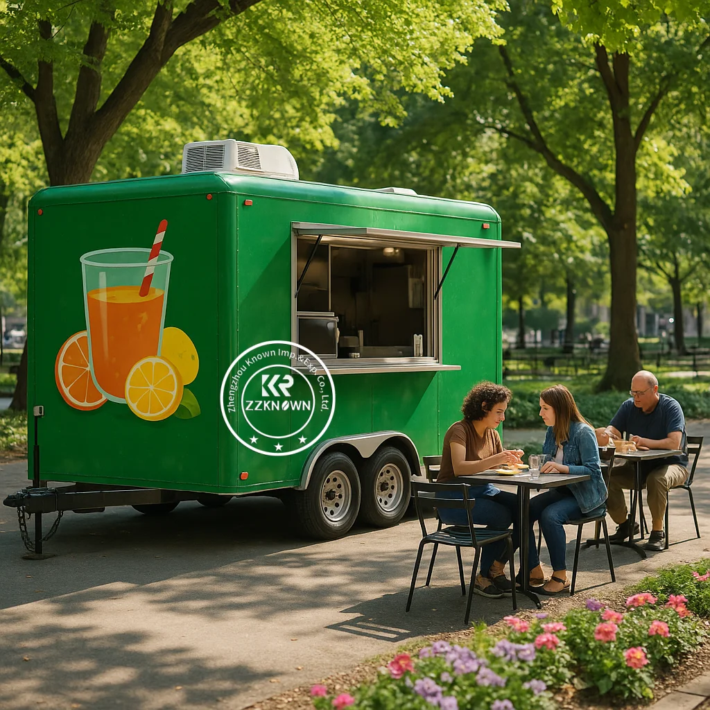 Fully Catering Equipped Food Truck Hot Dog Food Cart USA Customized Food Trailer With Full Restaurant Kitchen Equipments
