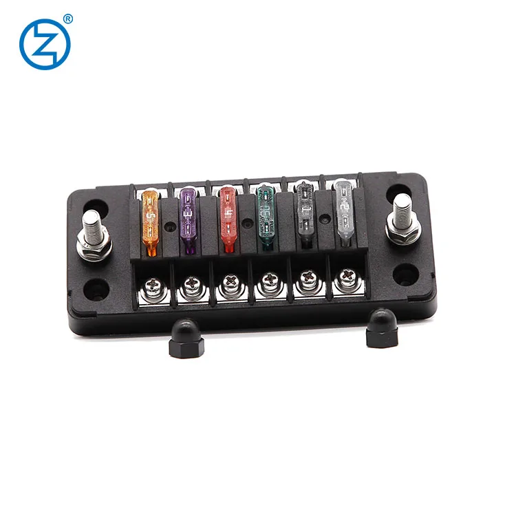 Universal 6 12 Way Fuse Box Holder Fuse Block with Standard Resettable Fuses