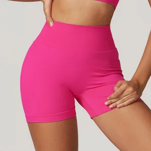 Women's High Waist Workout Running Biker Shorts Casual Sportswear Elastic Waist Closure Custom Logo for Gym Fitness-Wholesalers