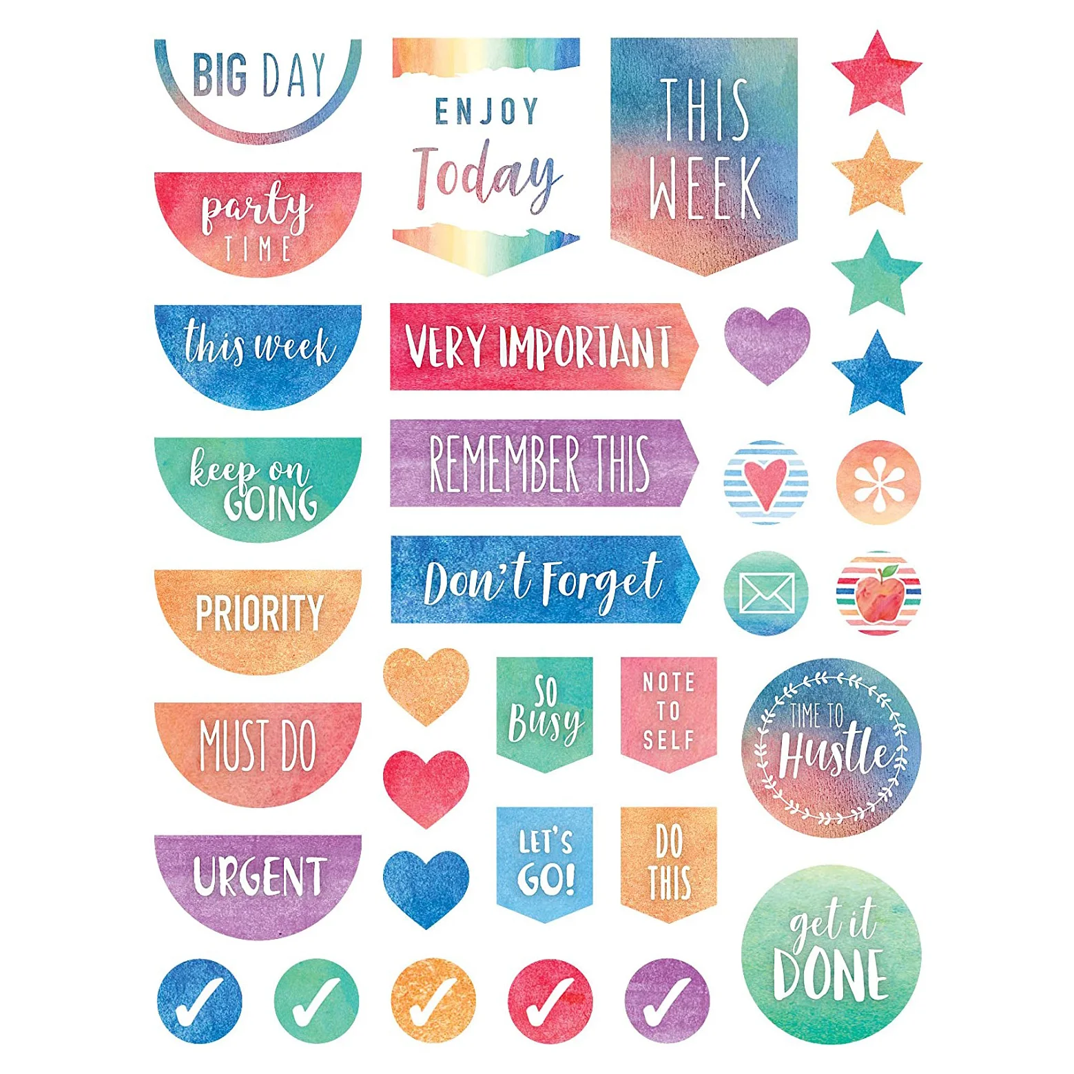 Custom Planner Stickers Sheet Variety Pack For Weekly Monthly Daily