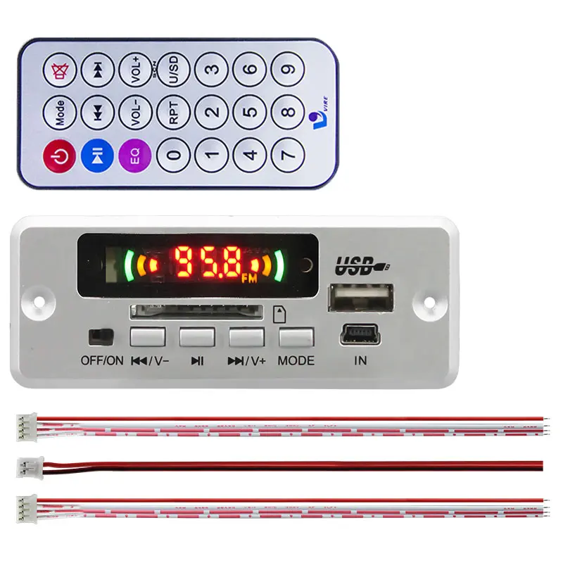 VIRE FM Radio Audio USB MP3 Player Module Car Wireless Bluetooth MP3 Decoder Board