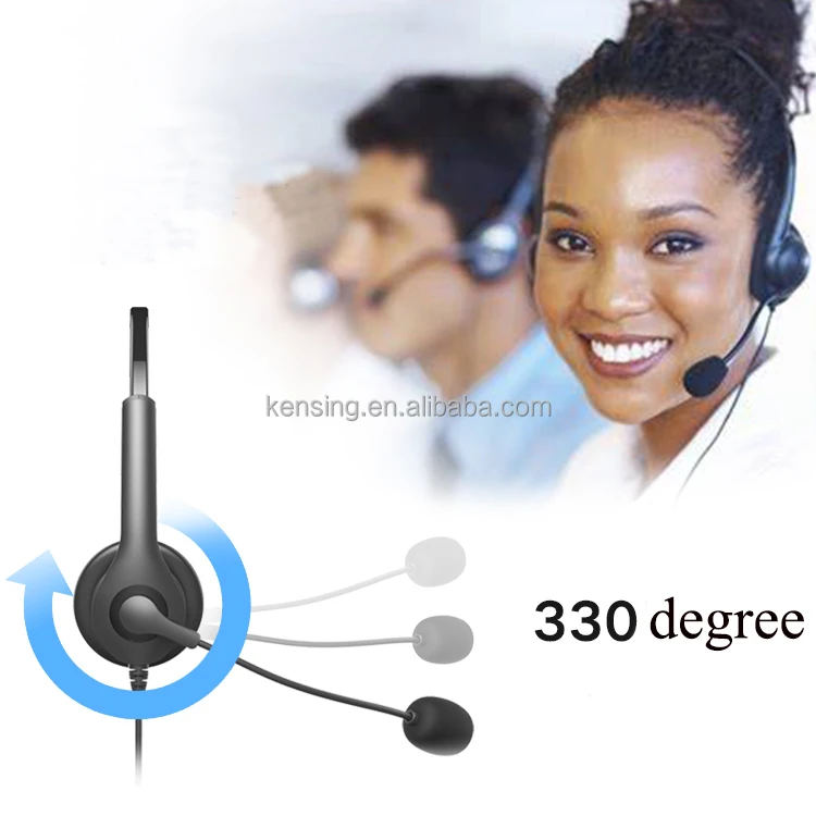 New Dual Call Center Headset Telephone Headset With Usb Connector And ...