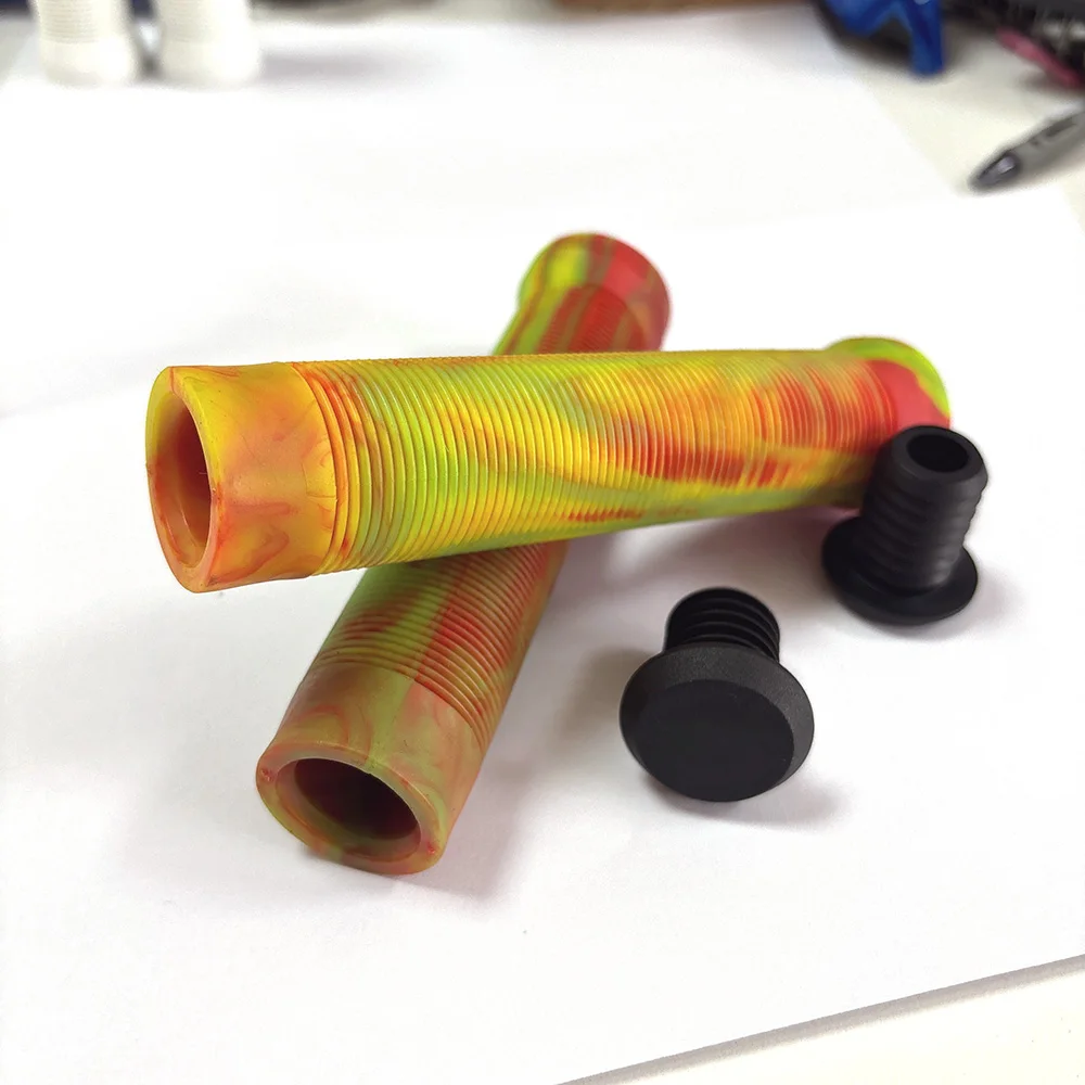 Huoli 145mm Handle Bar Grips Wholesale Red Yellow Green Mix Soft Rubber  Extreme Sport Stunt Scooter Grip Odi for Bmx Bicycle