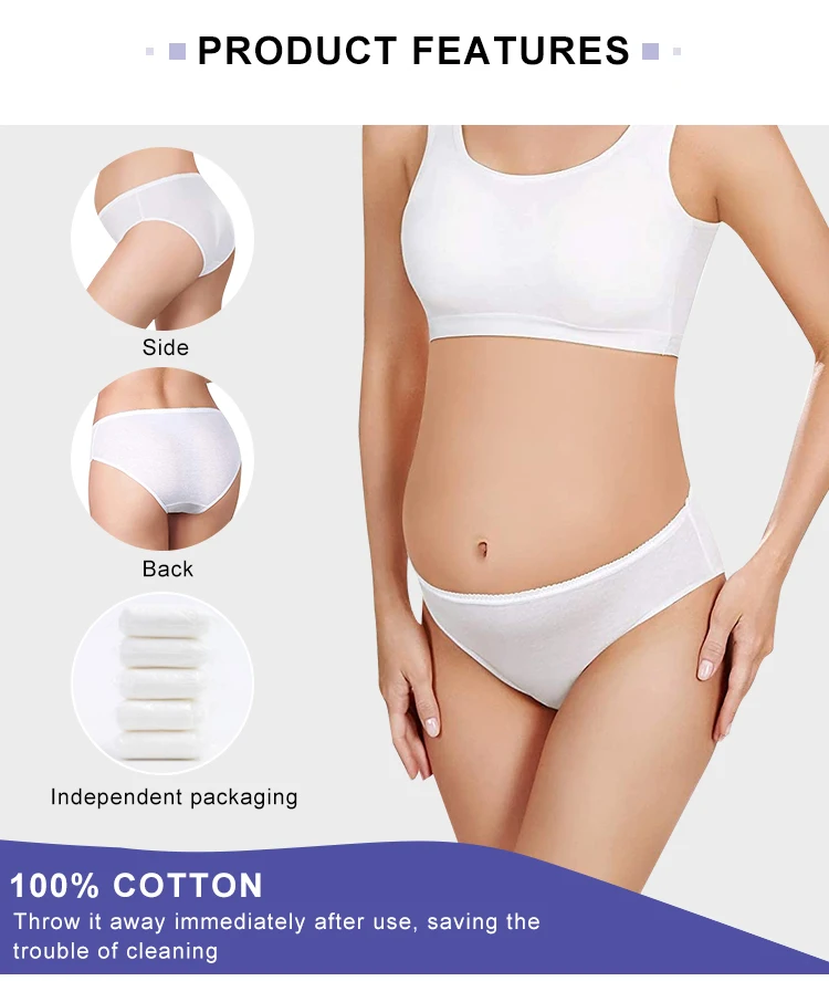 Comfortable Breathable Travel One Size Fit All Women Disposable Panties