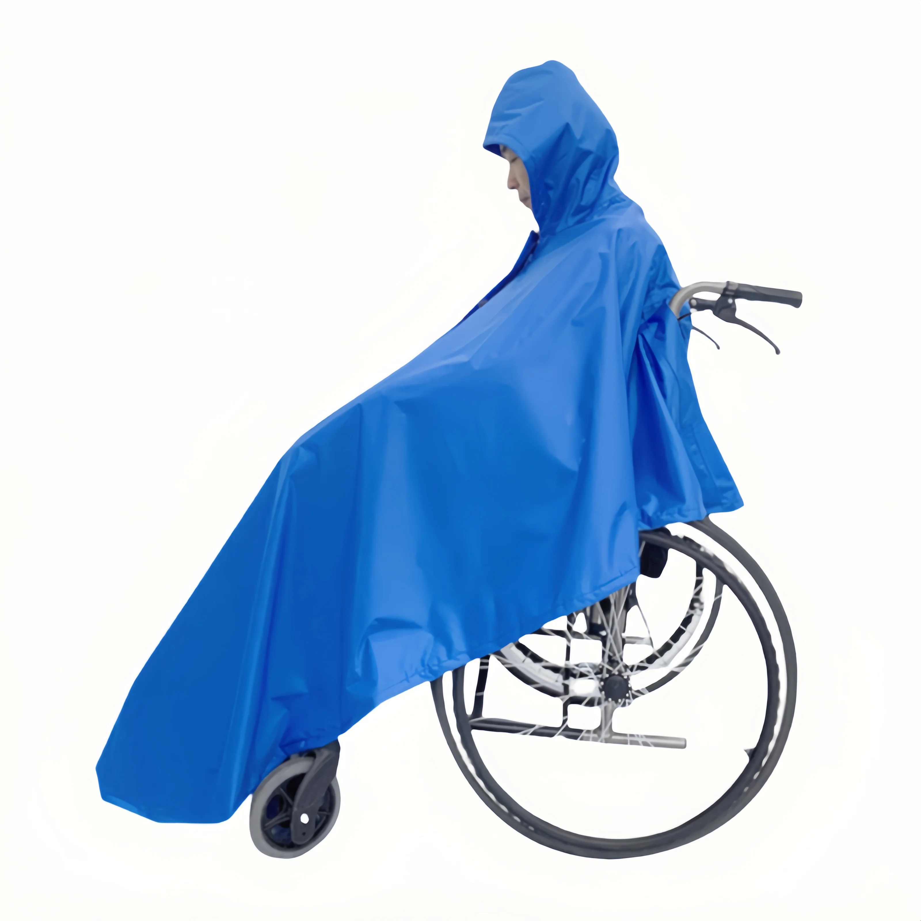 Waterproof Wheelchair Raincoat Adults Elderly Outdoor Lightweight Breathable Rainwears with Reflective Strip Wheelchair Ponchos