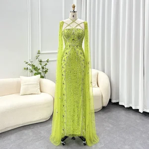 Beautiful Long Sequins Beaded Hollow Out Prom Evening Party Mermaid Dresses for Women Jancember SCZ058-1