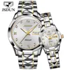 1 white dial silver gold strap