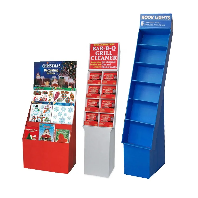 Cardboard Seed Packet Display Racks Floor Style Display Stand for Shelf Usage Eco Recycle Display Modules