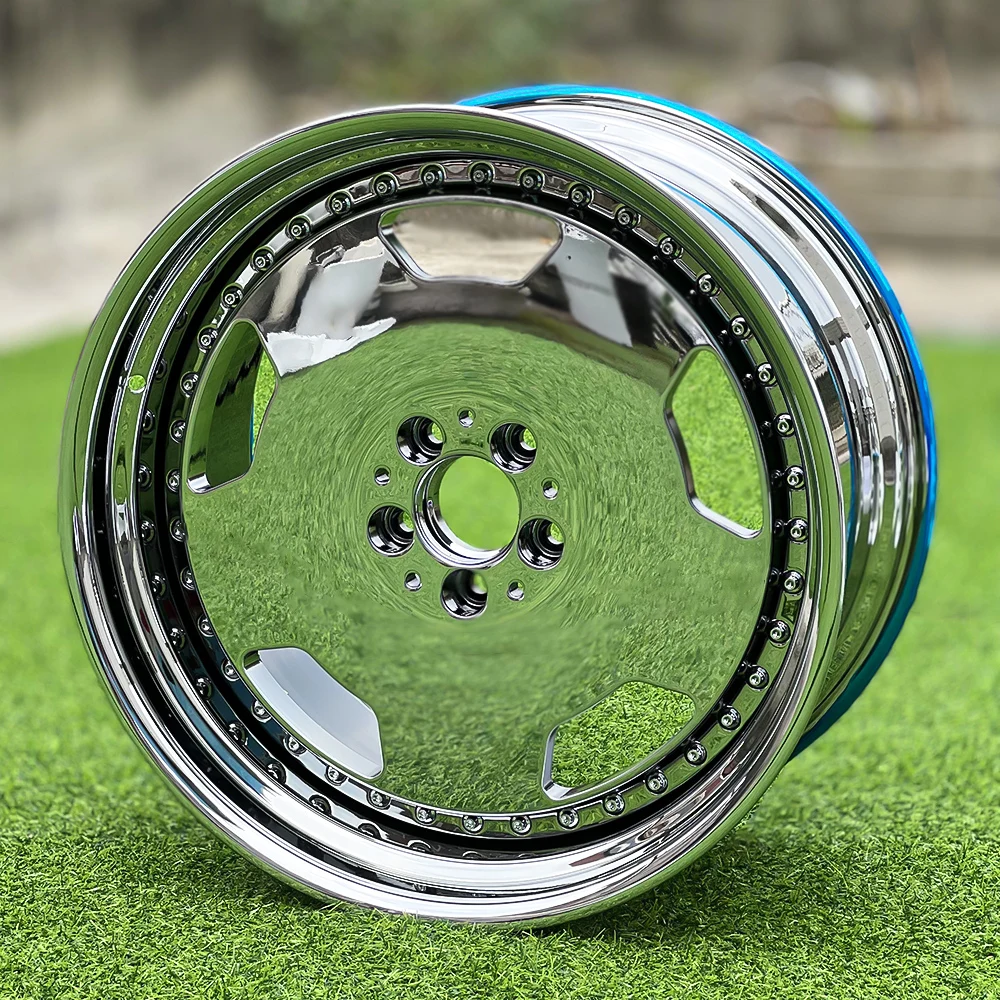 Customize Design Aluminum Alloy Monoblock 2 Piece 1724 Inch 5 Hole Passenger Car Wheel