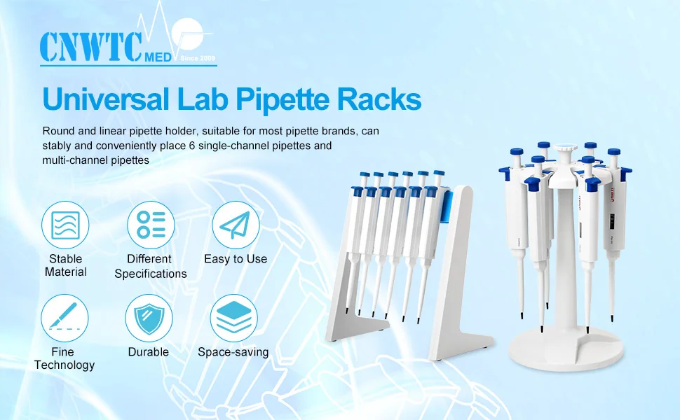 Medical Equipment Lab Automatic Pipettes Pipettor Holder Rack