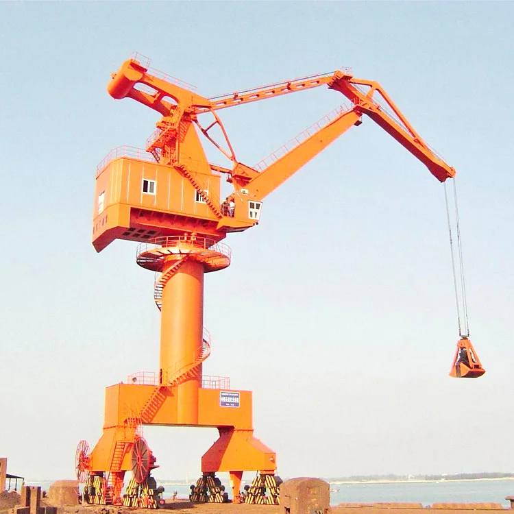 Jetty Bucket Bulk Material Loading and Unloading Portal Jetty Crane