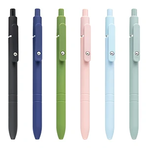 Premium Quality Simple Solid Color Plastic Body Ballpoint Pen with Custom Logo for Promotional Gift and School Supplies