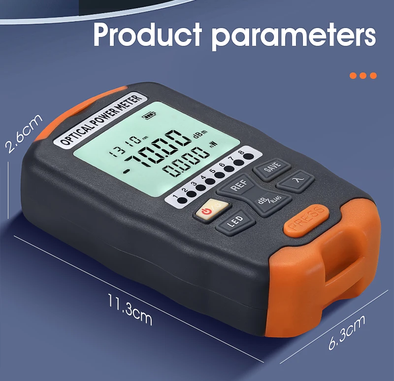 COMPTYCO Good price Handheld Fiber Optic Tester A-D7/D5 OPM with LED and RJ45 tester Fiber Optic Equipment Optical Power Meter manufacture