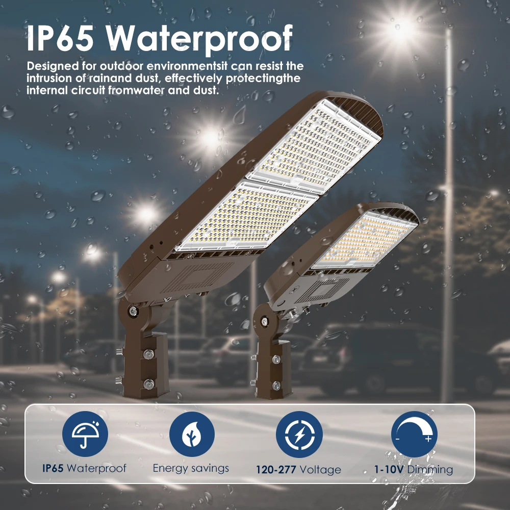 OEM Factory Direct Parking Lot Shoebox Area Light Ul 100W 200W 240W 300W 500W Dimmable Waterproof Lamp Led Street Light