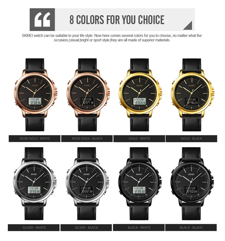 Skmei 1652 Digital Analog Watches Waterproof Digital Multifunction ...
