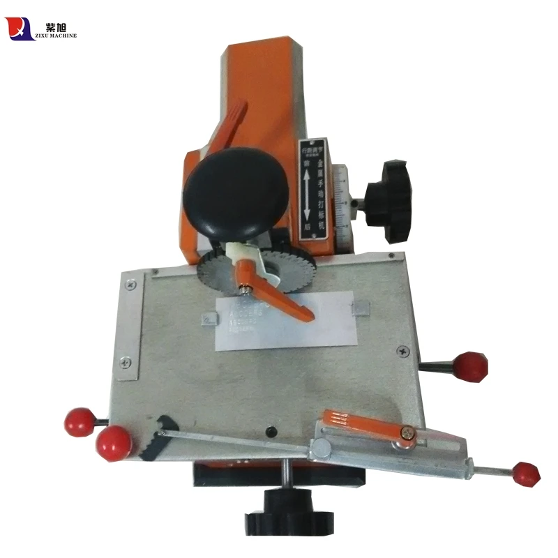 ZX Desktop Manual Metal Embossing Machine Number and Letter Marking Stainless Steel Pet Dot Tag Print Stamp Embossing Machine