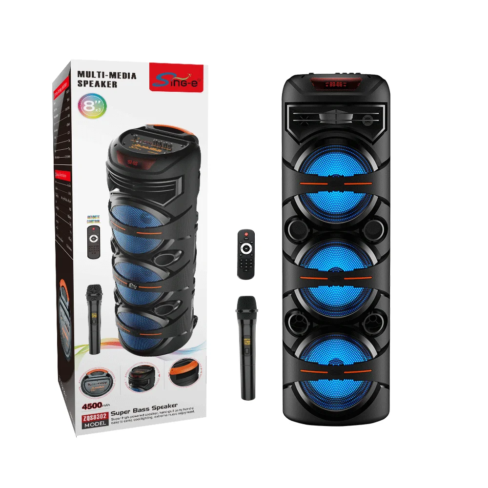 SING-E ZQS8302 8301 High Power 8 Inch 400W LED Light Party DJ