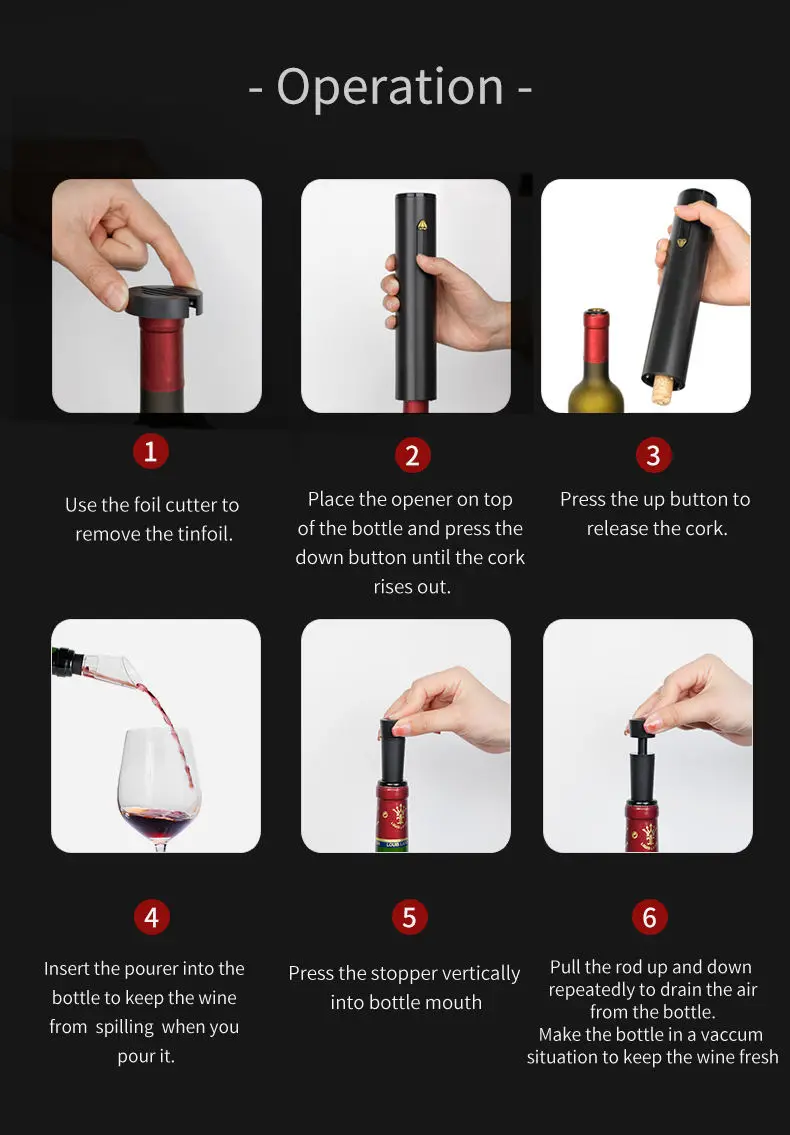 Promotional Gifts Gadget 2024 New Arrival Cheap Wine Accessories 4 Pcs