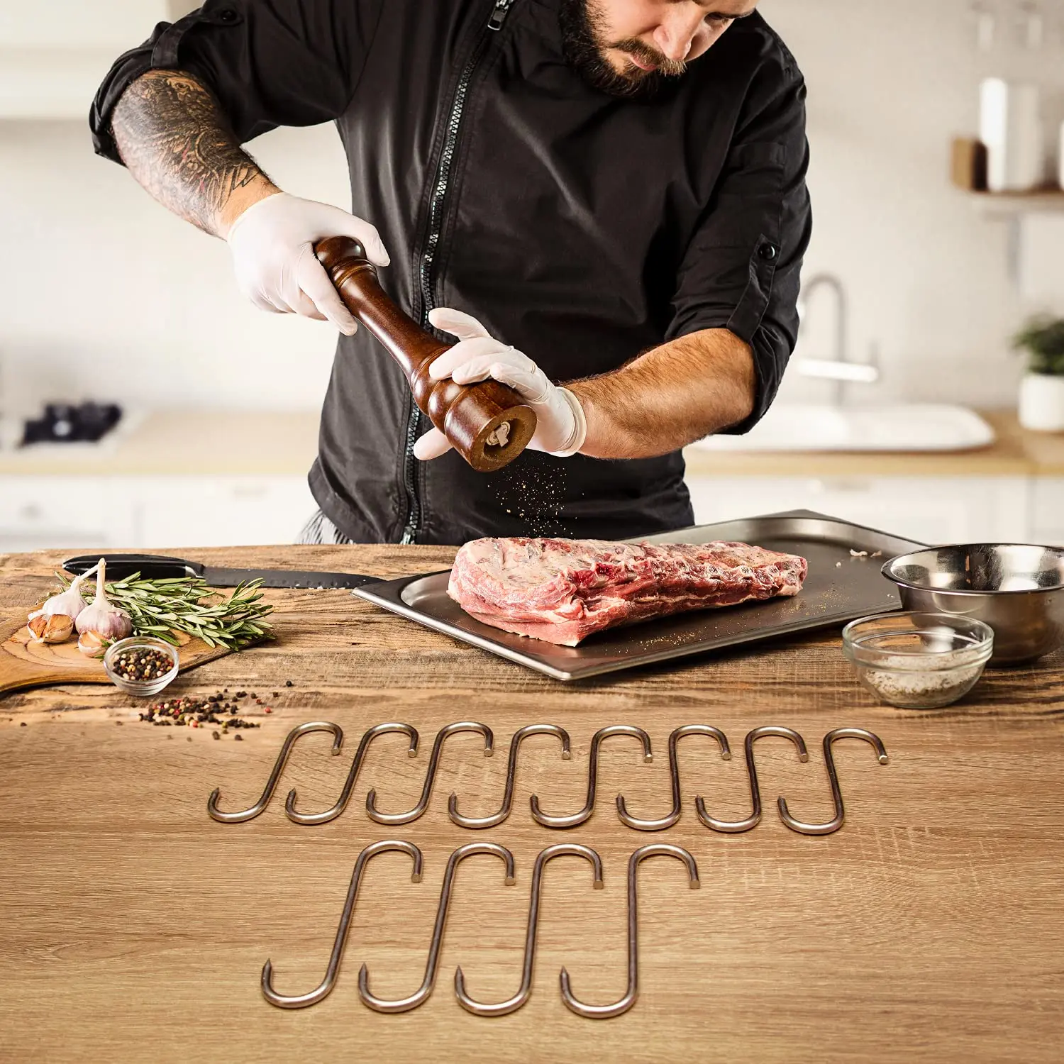 5mm Stainless Steel Butcher Hooks Hanging Meat Butcher S Hook Grill