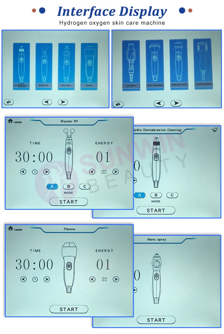 2024 Spa 7 In 1 Microdermabrasion Diamond Dermabrasion Peel Tip Hydra Skin Cleaning Facial Machine For Blackhead Remover