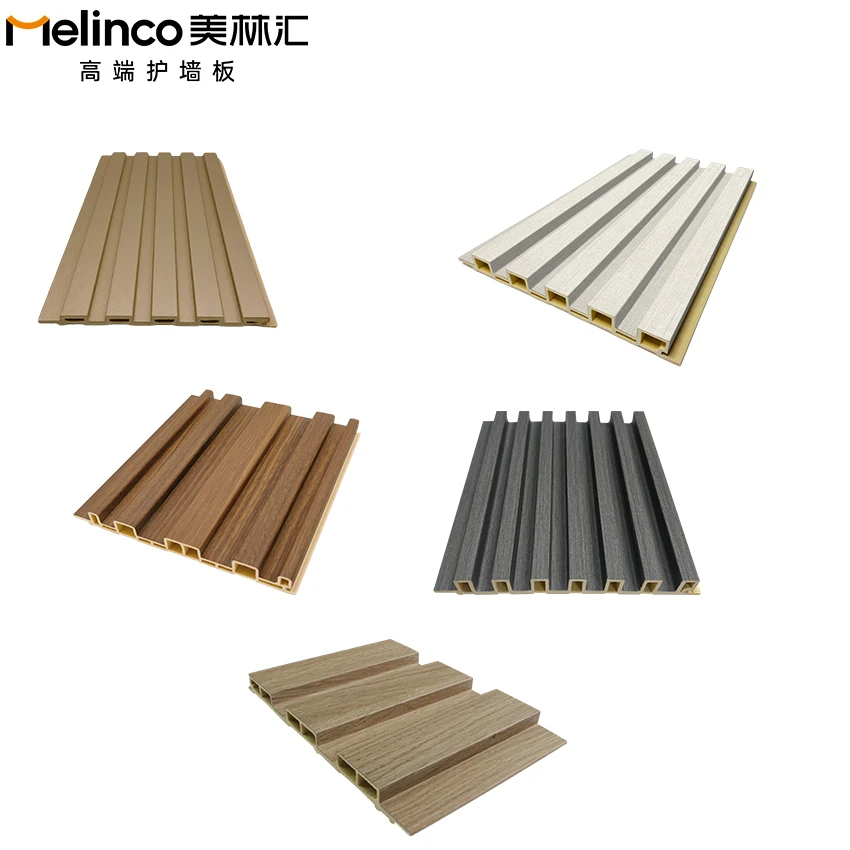 Serye ng Melinco Fluted Wall Panel, PVC WPC Palamuti sa Pader sa Loob, Mabilis na Pag-install, 3D Piliin ang Maraming Kulay
