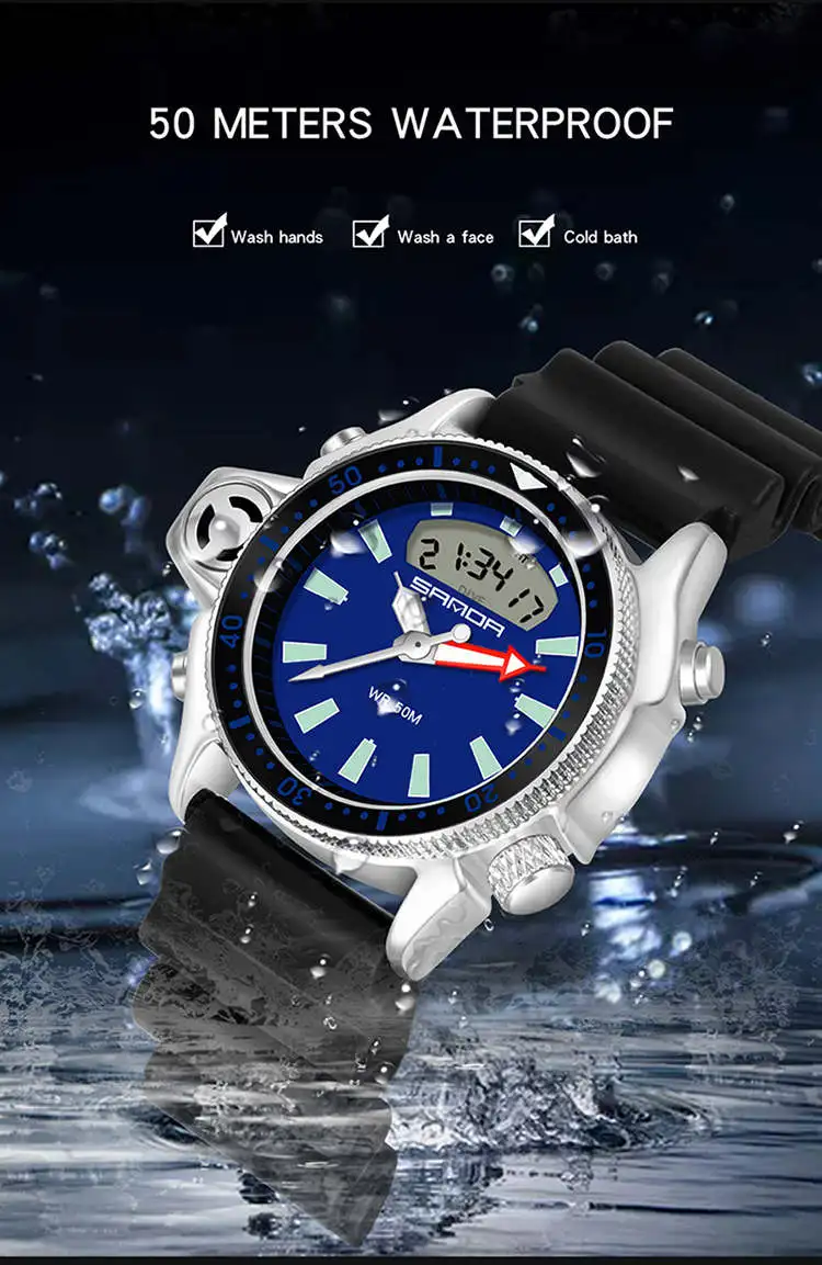 Mens Watches Top SANDA Digital Watch G Style Military Sport Men LED Quartz  Digital Watch Reloj Hombre Wristwatches299o From Rytew, $44.97 | DHgate.Com