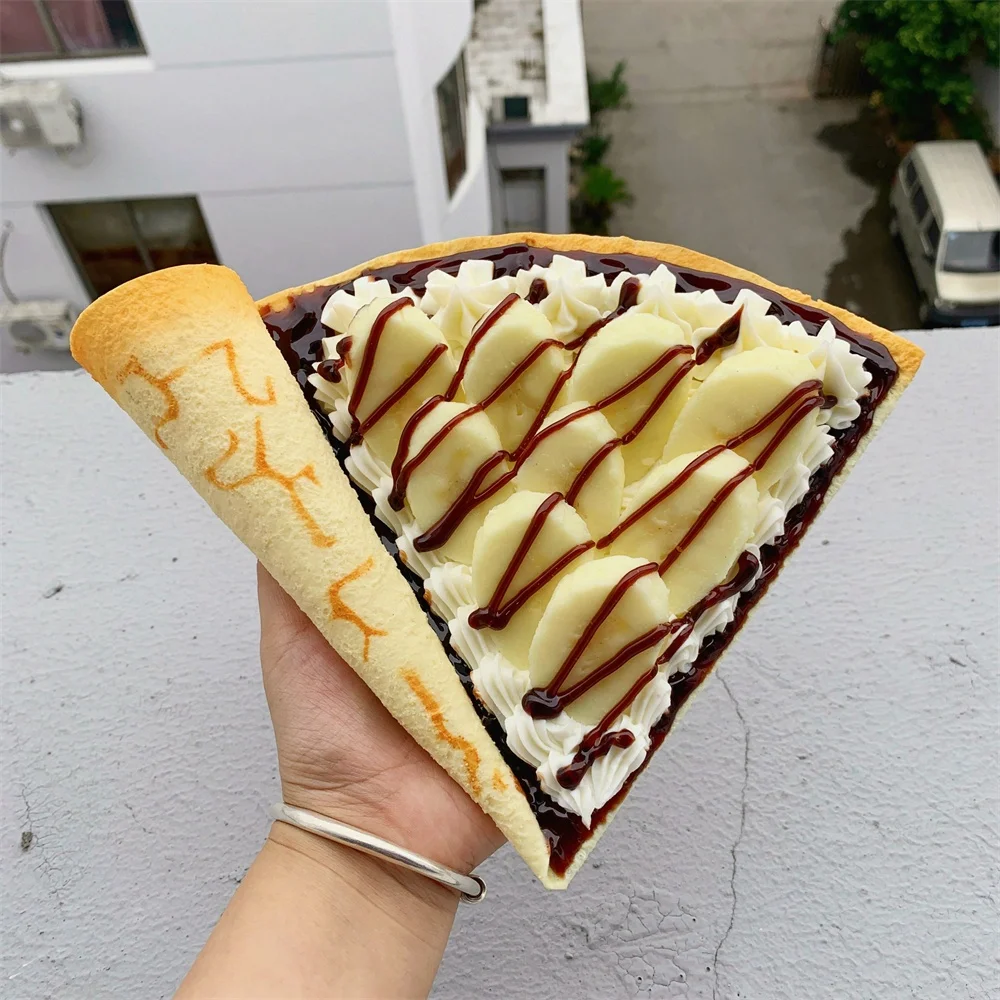 Display Props Order Advertising Banana Fresh Cream Crepe Dessert Display Window Simulation Food Model Thick Chocolate Jam Fruit