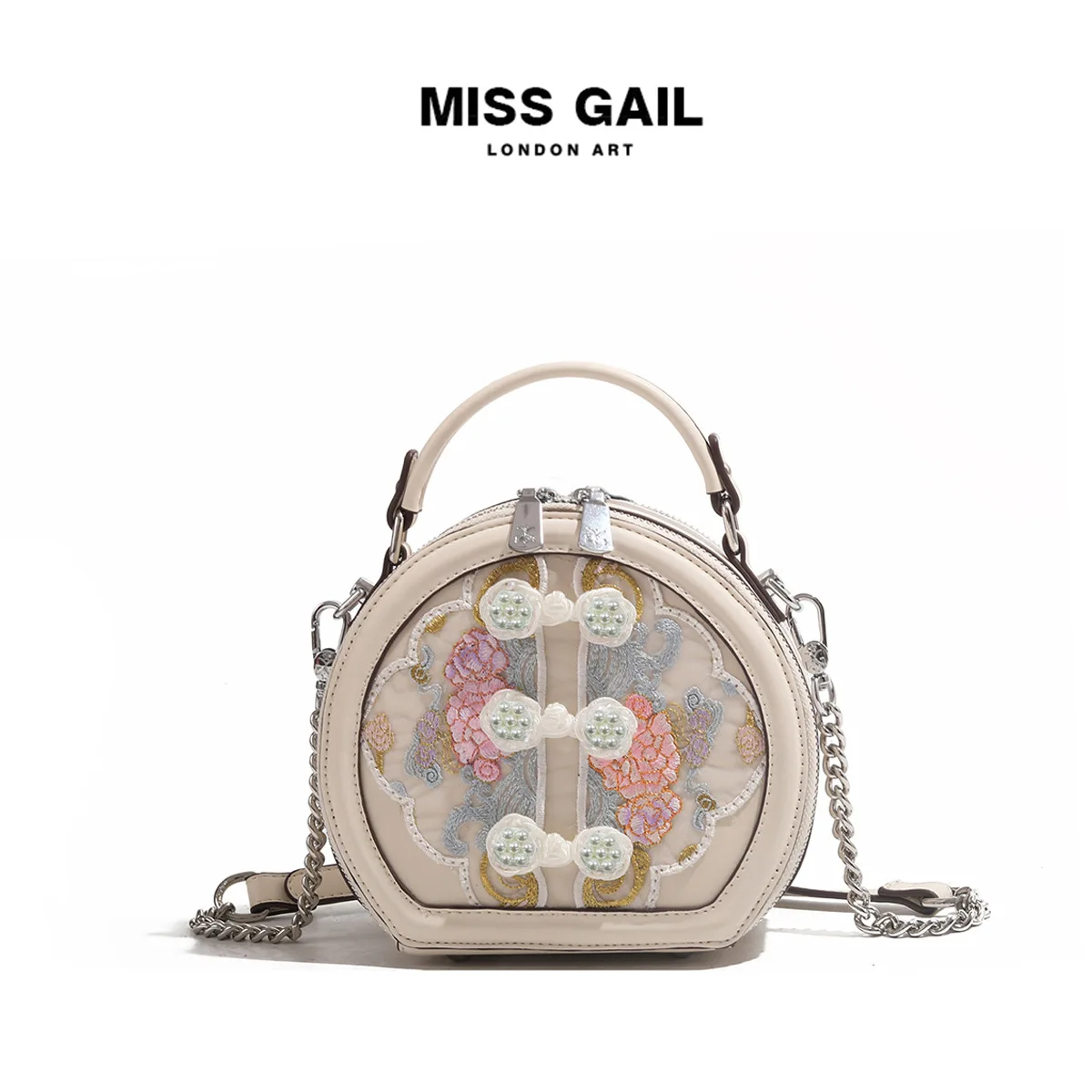 MISS GAIL Chinese Style Embroidered Shoulder Bag - Luxury 
