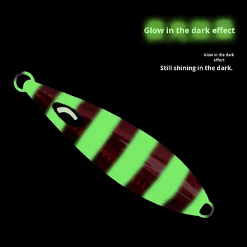 Luminous Iron Plate Lead Bass Fishing Lure 30g-350g Heavy Weight Boat Fishing Artificial Hard Bait Metal Freshwater Trolling – Metal Jig – view 2