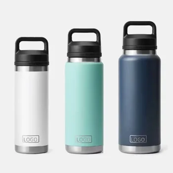 Factory Newly 18OZ 26OZ 36oz Travel flasks Stainless Steel Sports bottle Powder Coated Water Bottle with Wide Mouth chug Lid