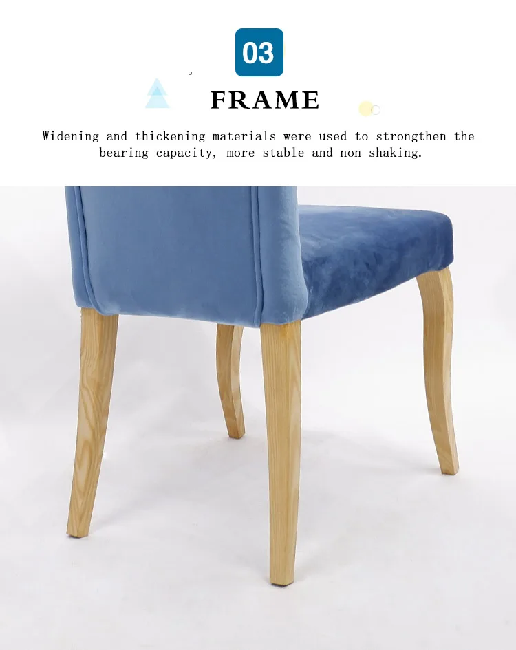 modern blue dining chair