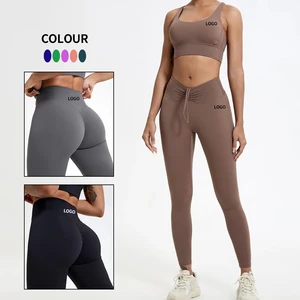 Custom Logo Plus Yoga Pants Women's Gym Butt Lifting Leggings Sports Fitness High Waist Workout Athletic Nylon Tight Quick Dry