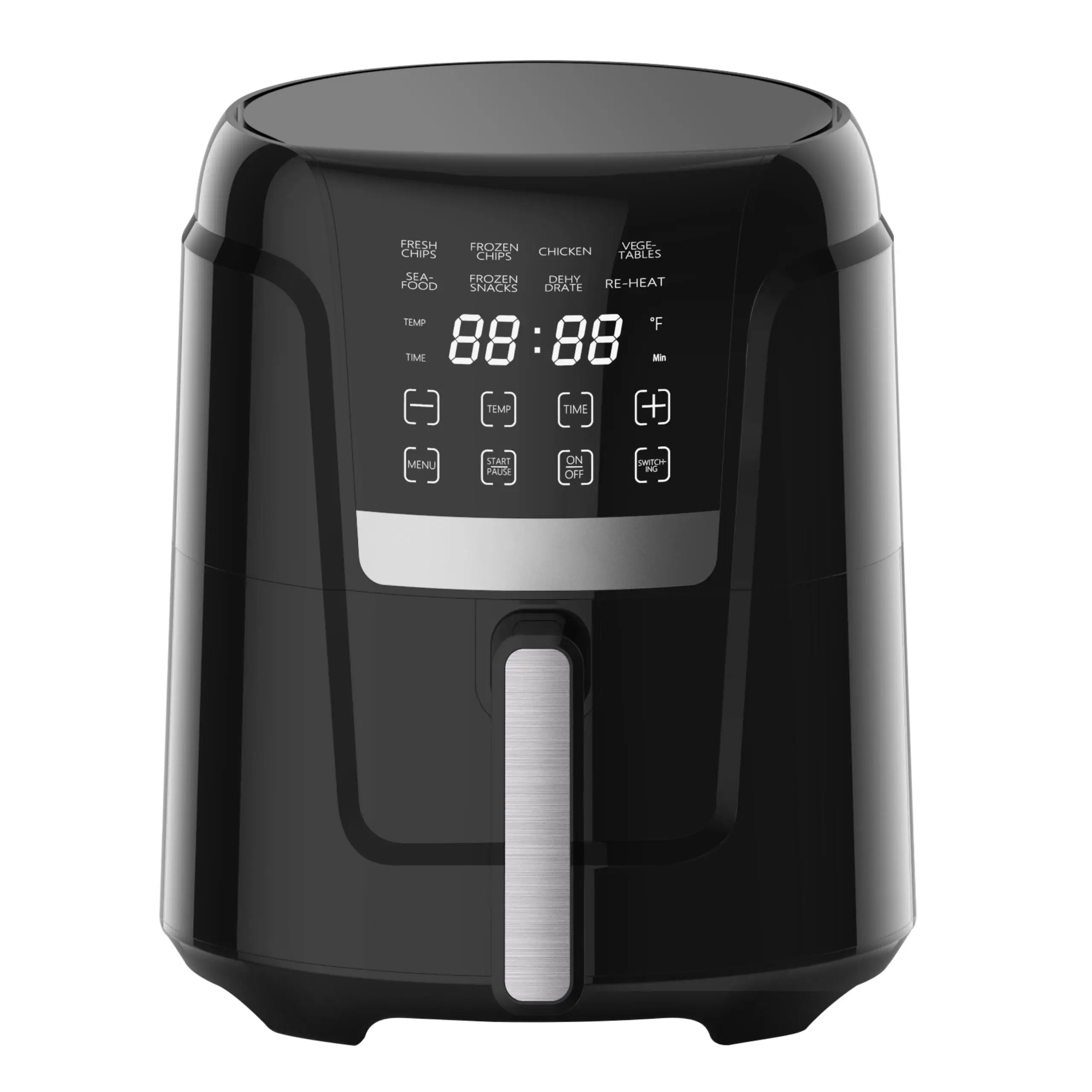 2022 New 6.5l5.5l Stainless Steel Hot Air Fryer No Oil Deep Fryer
