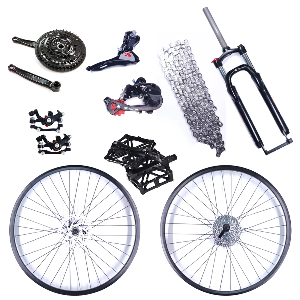 Size Mtb Bike Parts Mechanical Front Fork 160mm Disc Brake