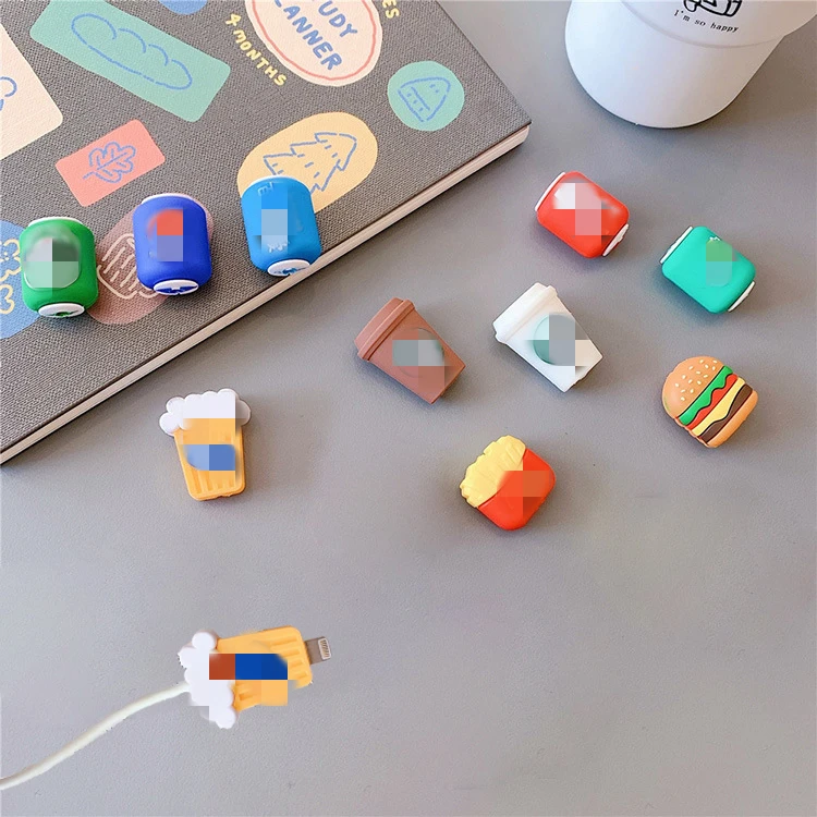 ПВХ силиконовый персонализированный протектор кабеля зарядного устройства с изображением животных из мультфильмов