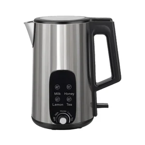 220V Portable Electric Kettle Multi-Function Office Water Heater 1.7L Stainless Steel Cool Touch Kettle Household Appliance